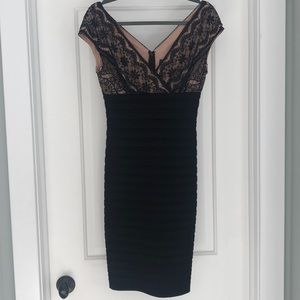 Adrianna Papell Lace Empire-Waist Bodycon Dress.